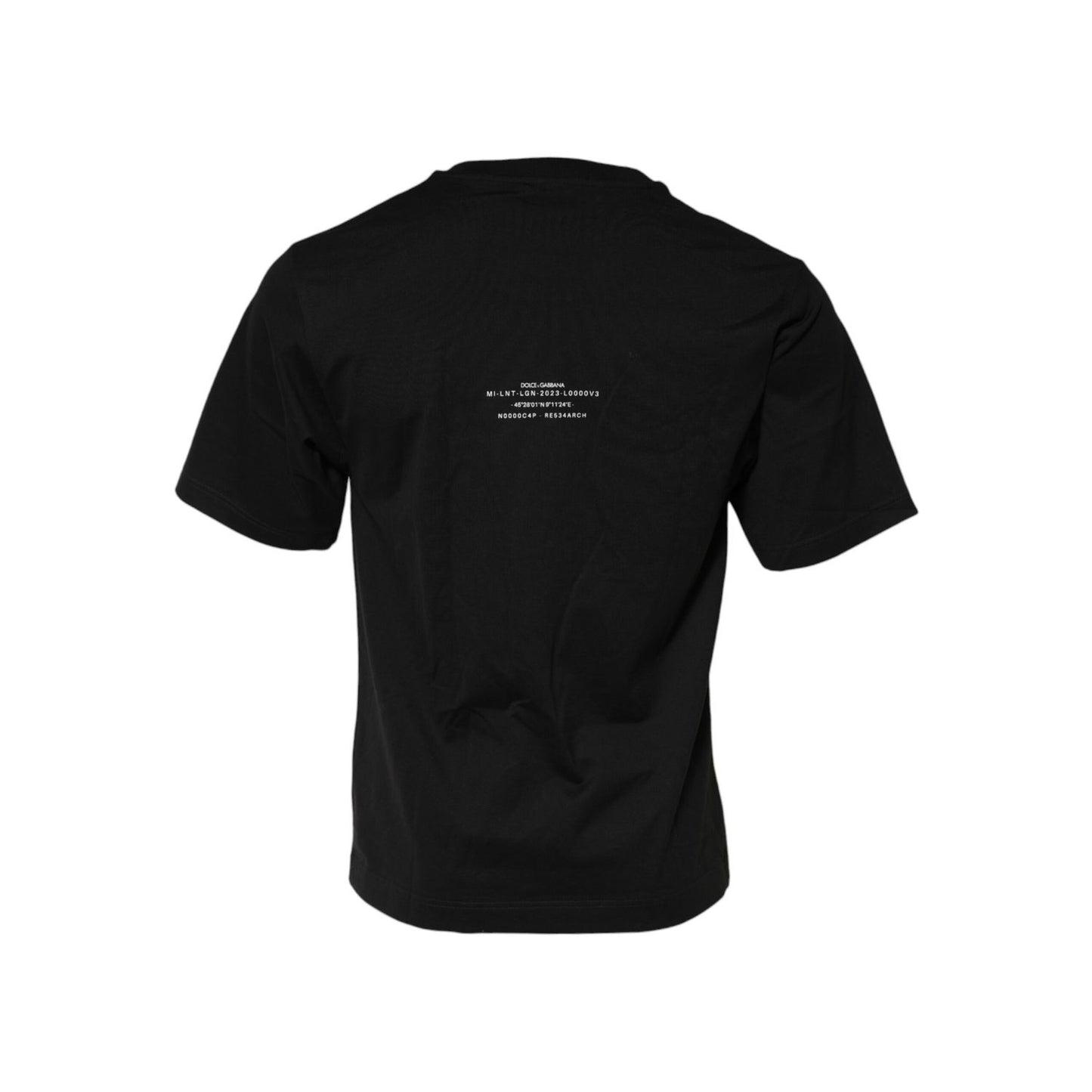 Dolce & Gabbana Black DG Vib3 Print Cotton Crew Neck T-shirt Dolce & Gabbana