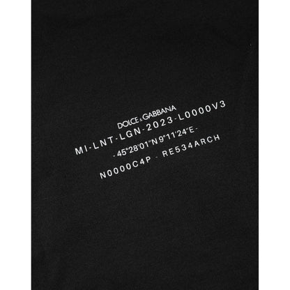 Dolce & Gabbana Black DG Vib3 Print Cotton Crew Neck T-shirt Dolce & Gabbana