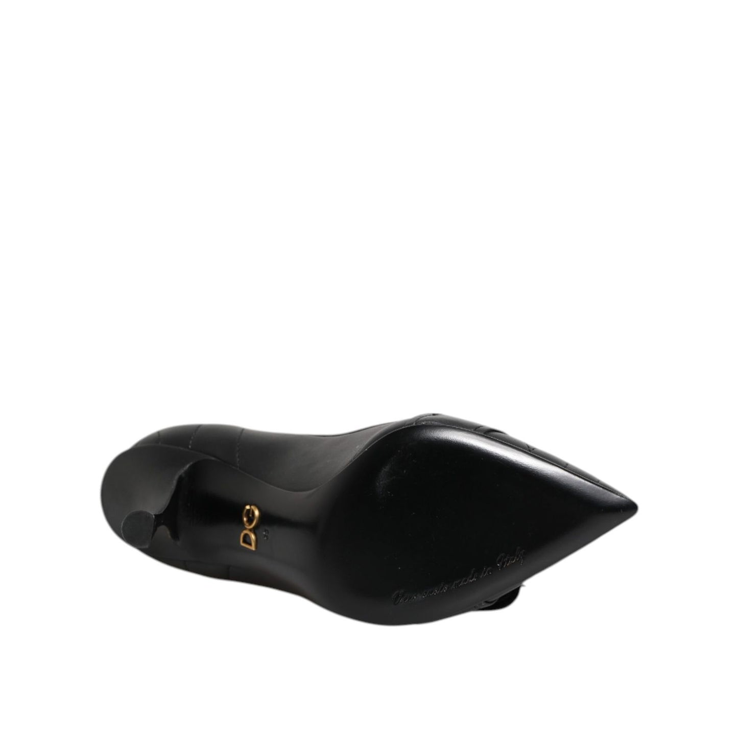Dolce & Gabbana Black Devotion Leather Heels Pumps Shoes Dolce & Gabbana