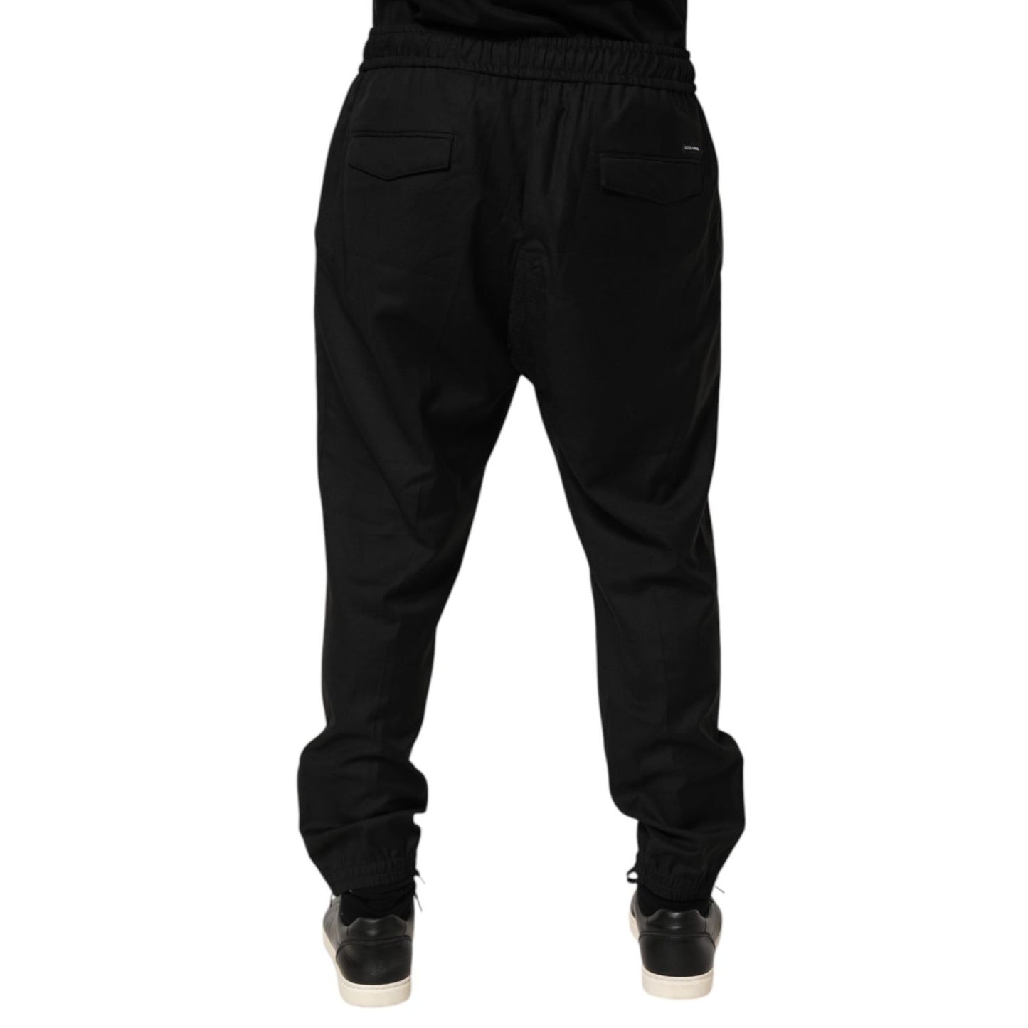 Dolce & Gabbana Black Drawstring Men Jogger Sweatpants Pants Dolce & Gabbana