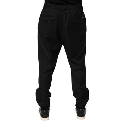 Dolce & Gabbana Black Drawstring Men Jogger Sweatpants Pants Dolce & Gabbana