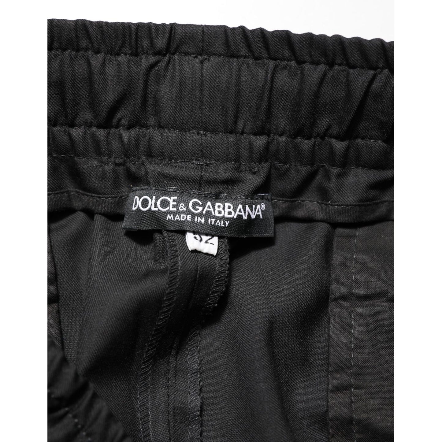 Dolce & Gabbana Black Drawstring Men Jogger Sweatpants Pants Dolce & Gabbana