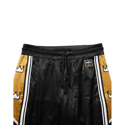 Dolce & Gabbana Black Gold Satin Crown Side Stripe Jogger Pants Dolce & Gabbana