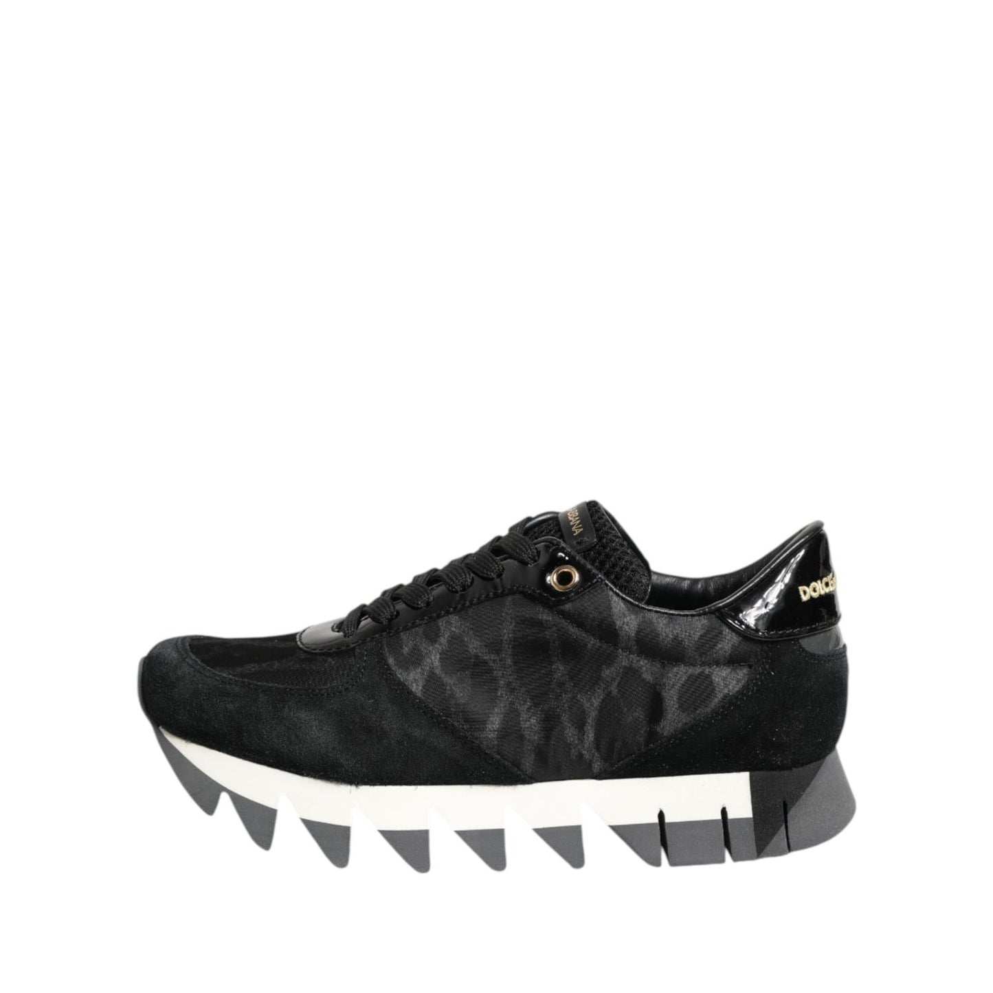 Dolce & Gabbana Black Gray Leopard Low Top Sneakers Shoes Dolce & Gabbana