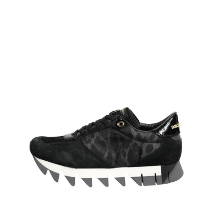 Dolce & Gabbana Black Gray Leopard Low Top Sneakers Shoes Dolce & Gabbana