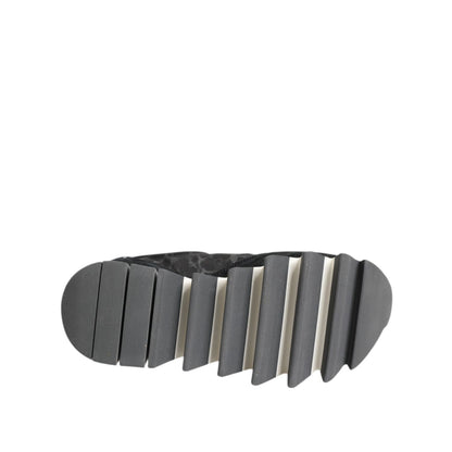 Dolce & Gabbana Black Gray Leopard Low Top Sneakers Shoes Dolce & Gabbana