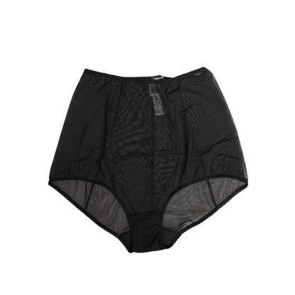 Dolce & Gabbana Black High Waist Mesh Sheer Shapewear Underwear