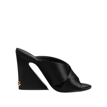 Dolce & Gabbana Black Keira Baroque High Heel Sandals Shoes Dolce & Gabbana