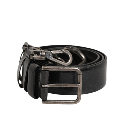 Dolce & Gabbana Black Key Ring Clip Attachments Buckle Belt Dolce & Gabbana