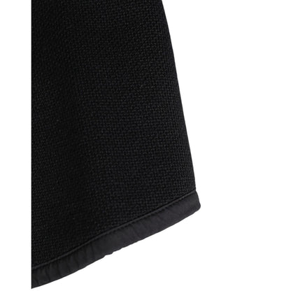 Dolce & Gabbana Black Lace Stole Knitted DG Logo Men One Size Scarf Dolce & Gabbana