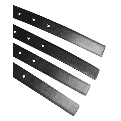 Dolce & Gabbana Black Leather 4-Strap Metal Multi-Buckle Belt Dolce & Gabbana