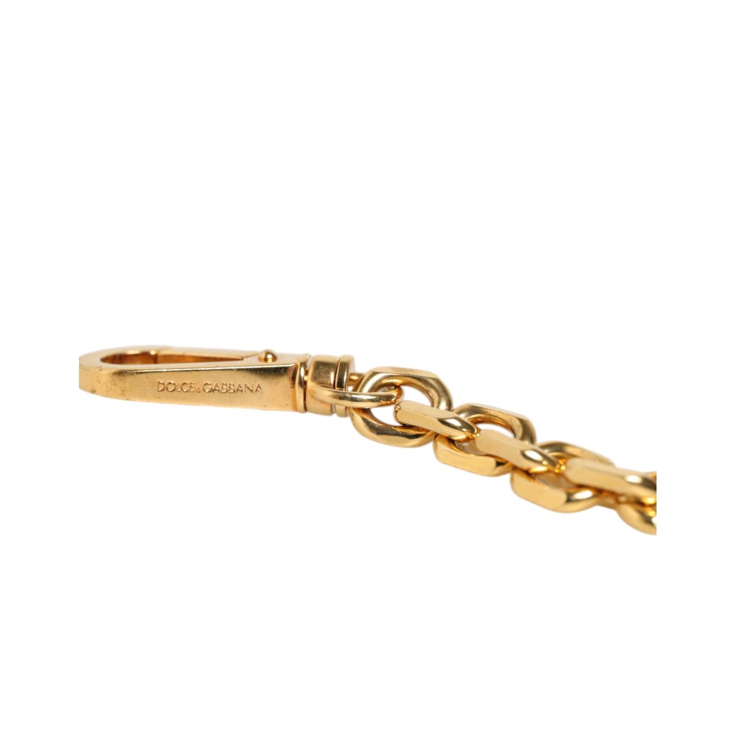 Dolce & Gabbana Black Leather Gold Chain Bag Accessory Shoulder Strap Dolce & Gabbana