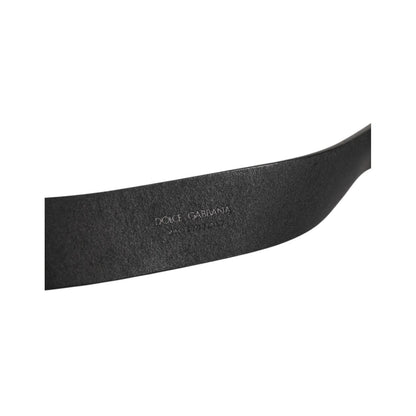 Dolce & Gabbana Black Leather Metal Buckle Classic Men Belt Dolce & Gabbana