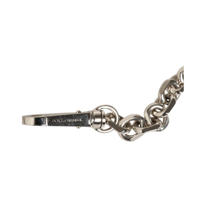 Dolce & Gabbana Black Leather Pearl Chain Bag Accessory Shoulder Strap Dolce & Gabbana