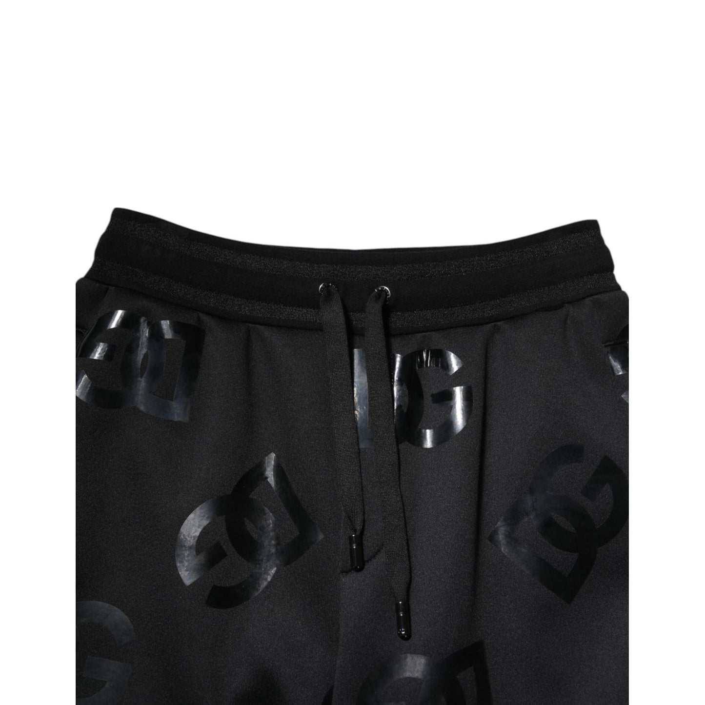 Dolce & Gabbana Black Logo Cotton Bermuda Sweatshorts Shorts Dolce & Gabbana