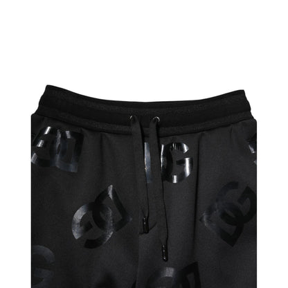 Dolce & Gabbana Black Logo Cotton Bermuda Sweatshorts Shorts Dolce & Gabbana
