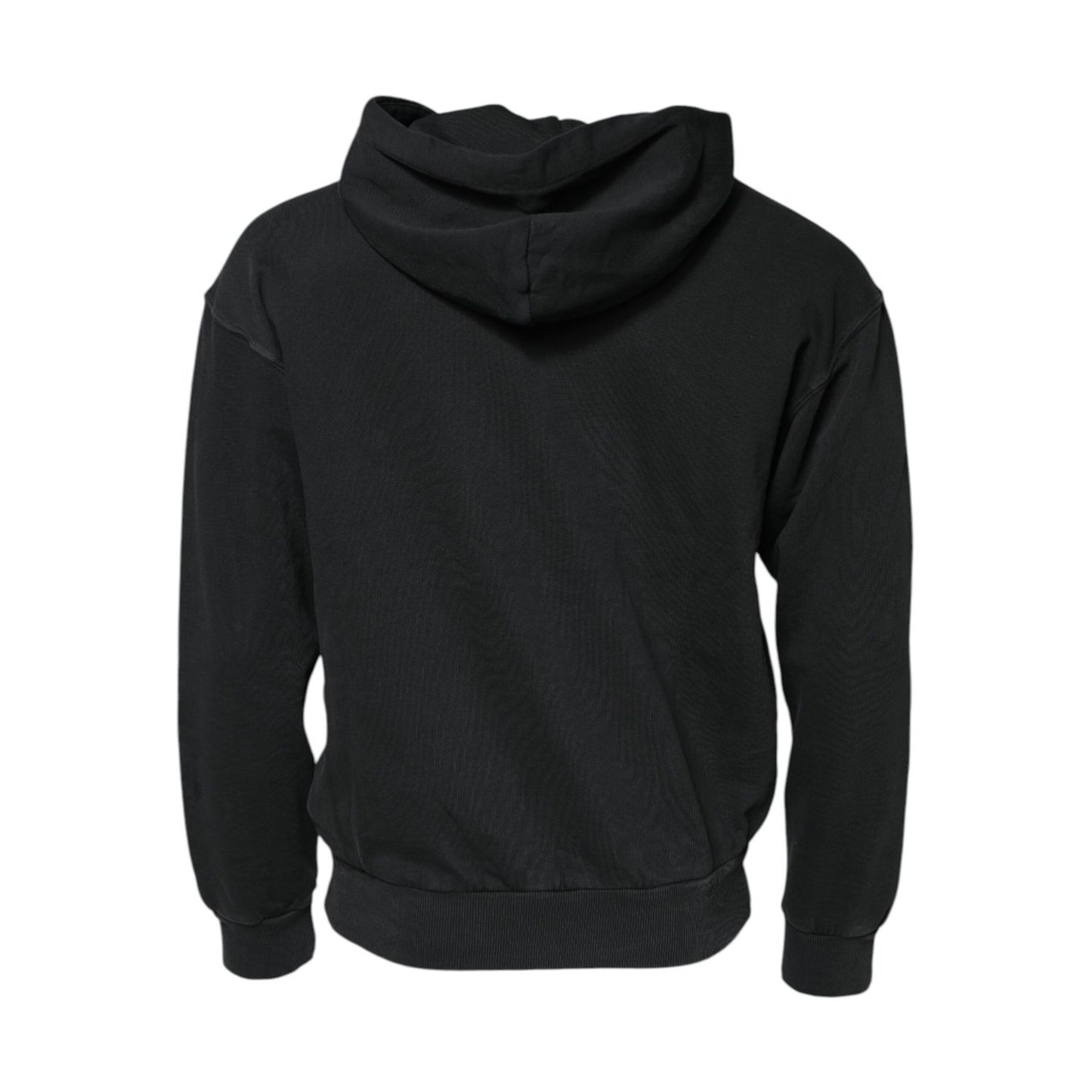 Dolce & Gabbana Black Logo Full Zip Hooded Men Sweatshirt Sweater Dolce & Gabbana
