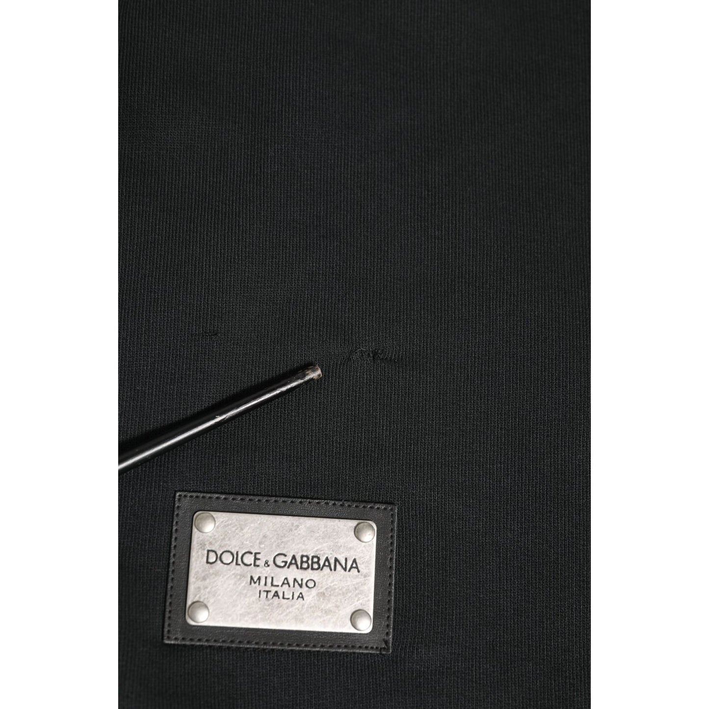 Dolce & Gabbana Black Logo Full Zip Hooded Men Sweatshirt Sweater Dolce & Gabbana
