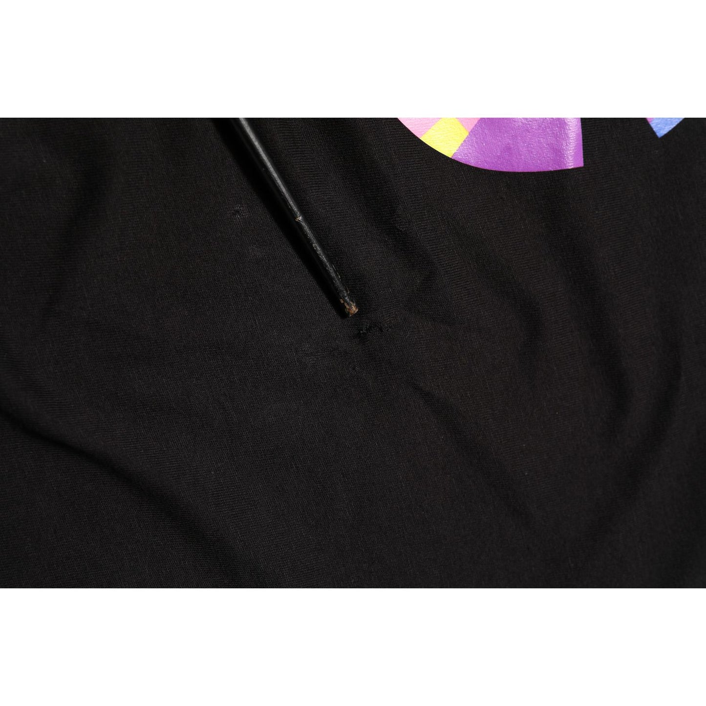 Dolce & Gabbana Black Logo Print Cotton Crew Neck T-shirt