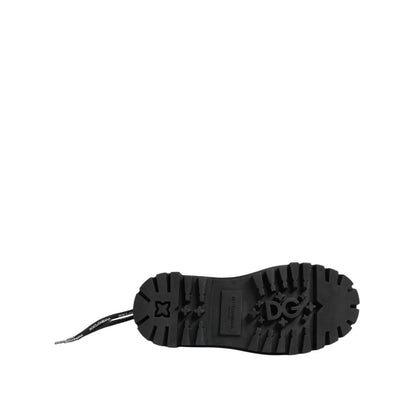 Dolce & Gabbana Black Low Top Lace Up Trekking Sneakers Shoes