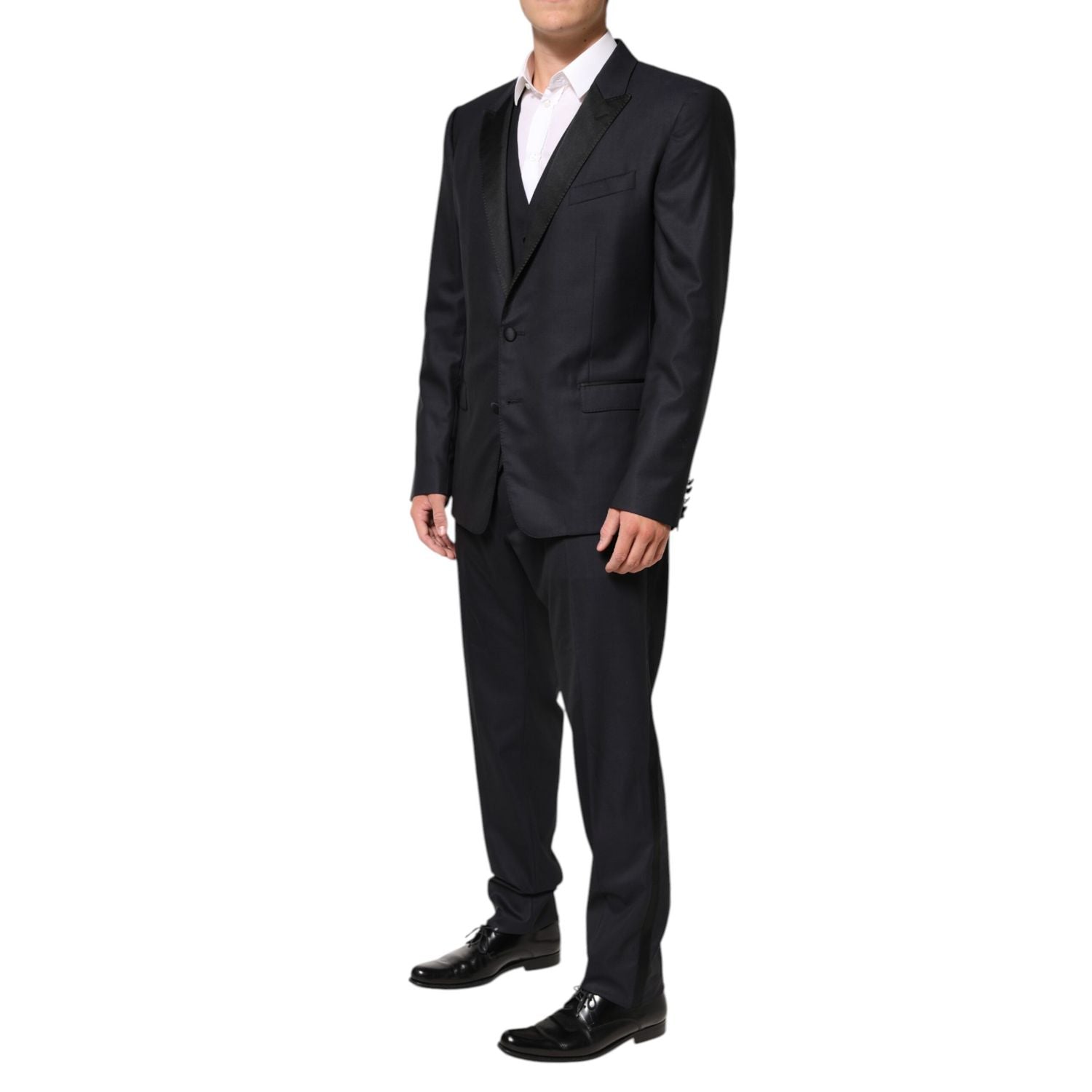 Dolce & Gabbana Black MARTINI 2 Buttons Suit 3 Piece Suit