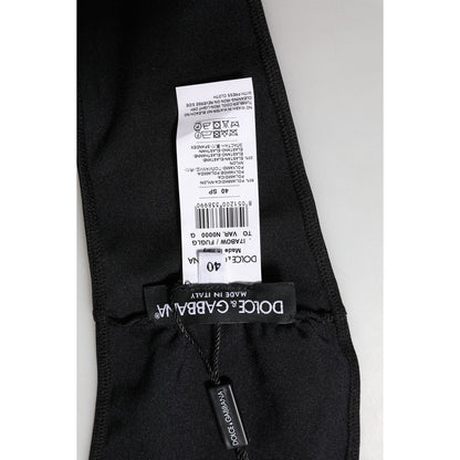 Dolce & Gabbana Black Nylon Blend Bandeau Strapless Tube Top Dolce & Gabbana