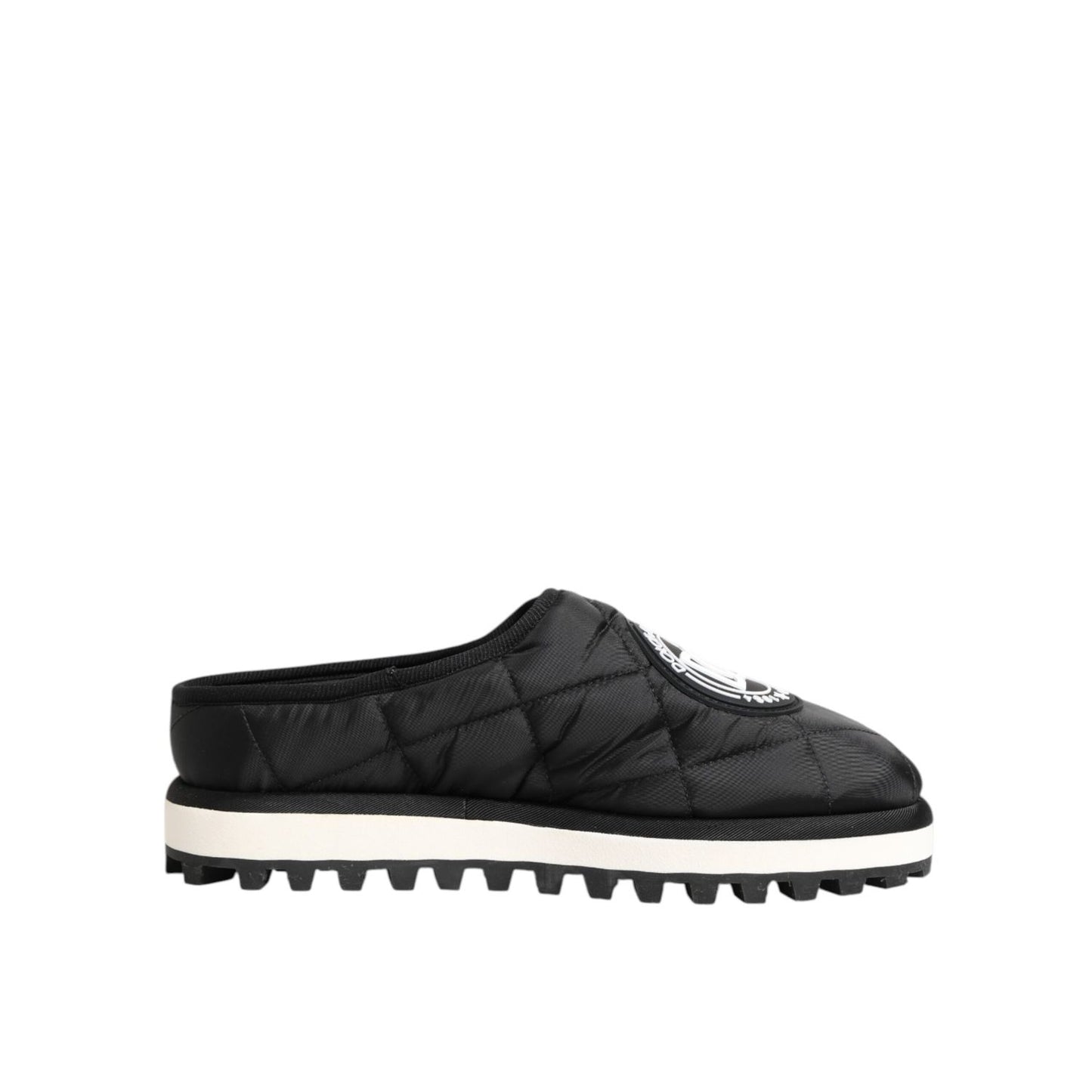 Dolce & Gabbana Black Nylon Low Top Slip On Sneaker Shoes Dolce & Gabbana