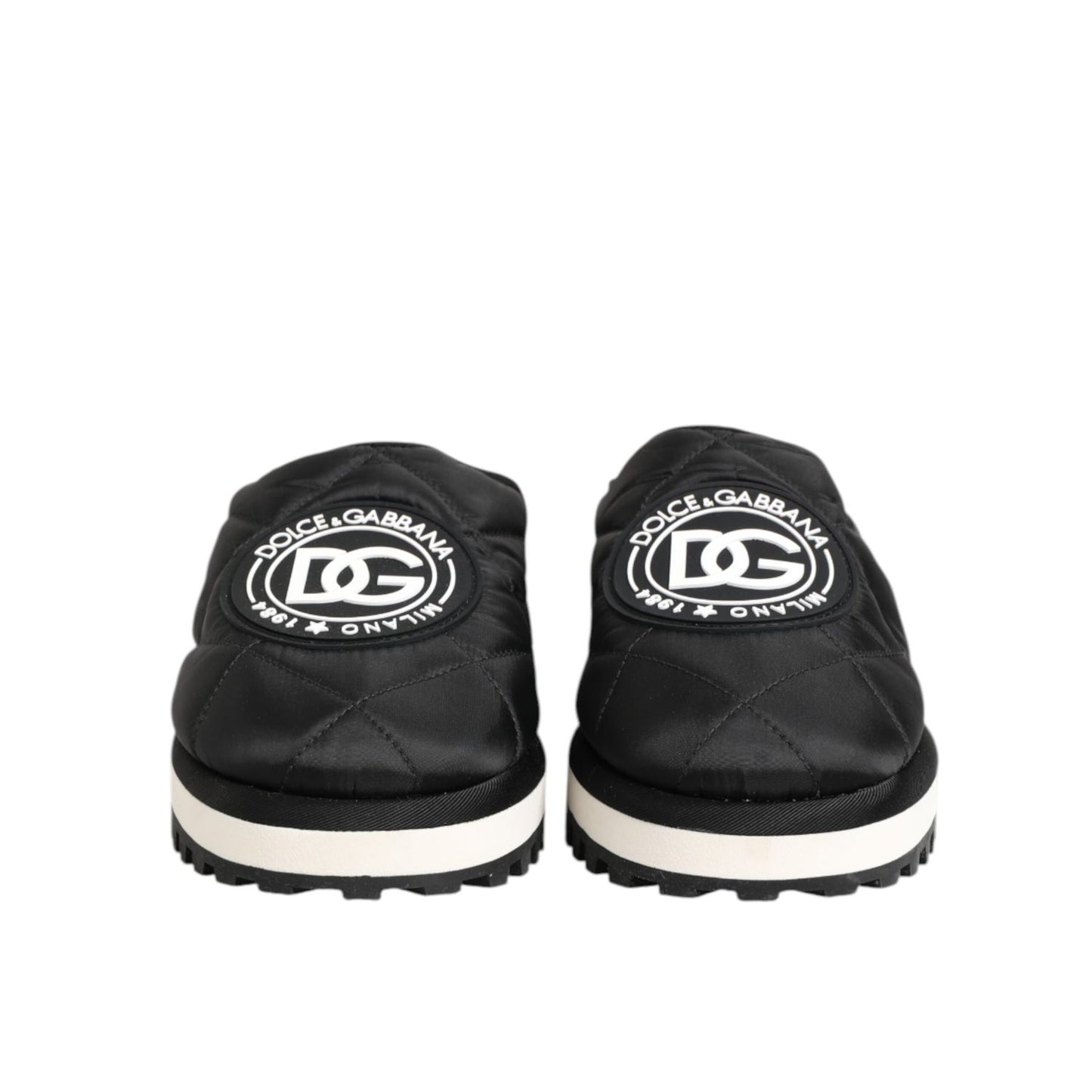 Dolce & Gabbana Black Nylon Low Top Slip On Sneaker Shoes Dolce & Gabbana