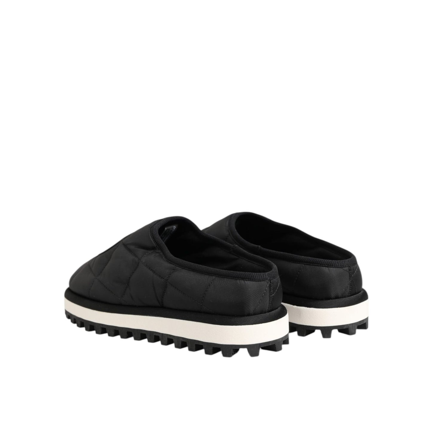 Dolce & Gabbana Black Nylon Low Top Slip On Sneaker Shoes Dolce & Gabbana