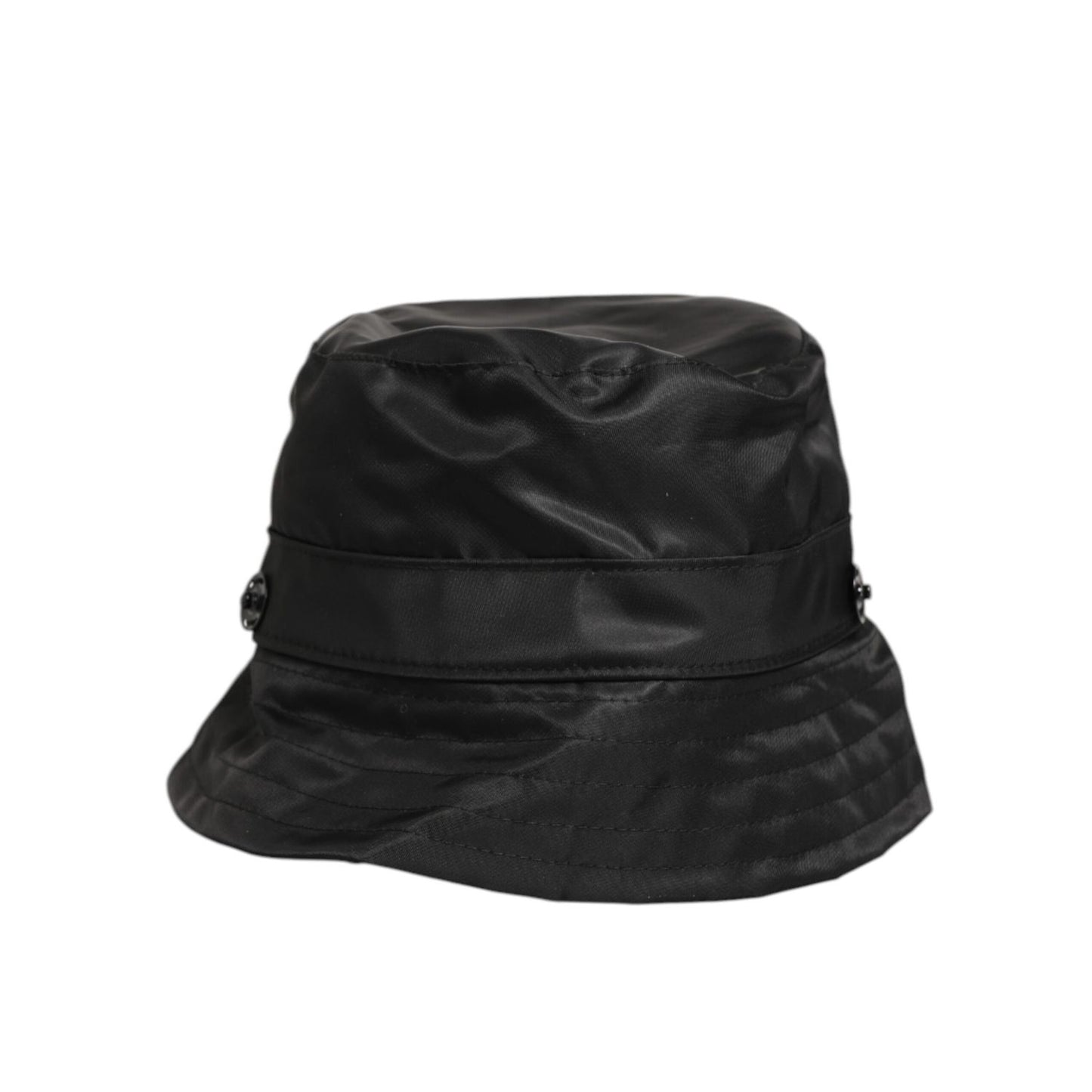 Dolce & Gabbana Black PVC Wide Brim Men Bucket Capello Hat Dolce & Gabbana
