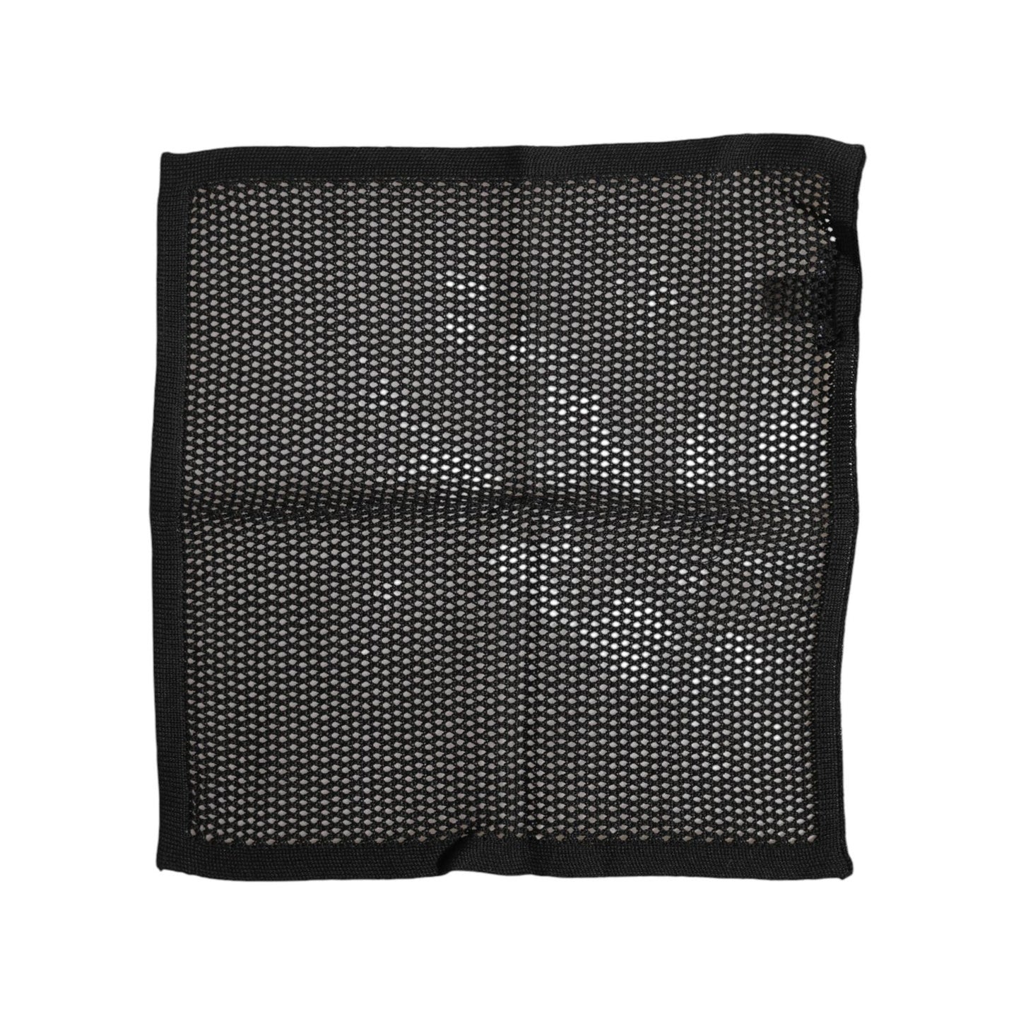 Dolce & Gabbana Black Patterned Cotton Square Foulard Scarf Dolce & Gabbana