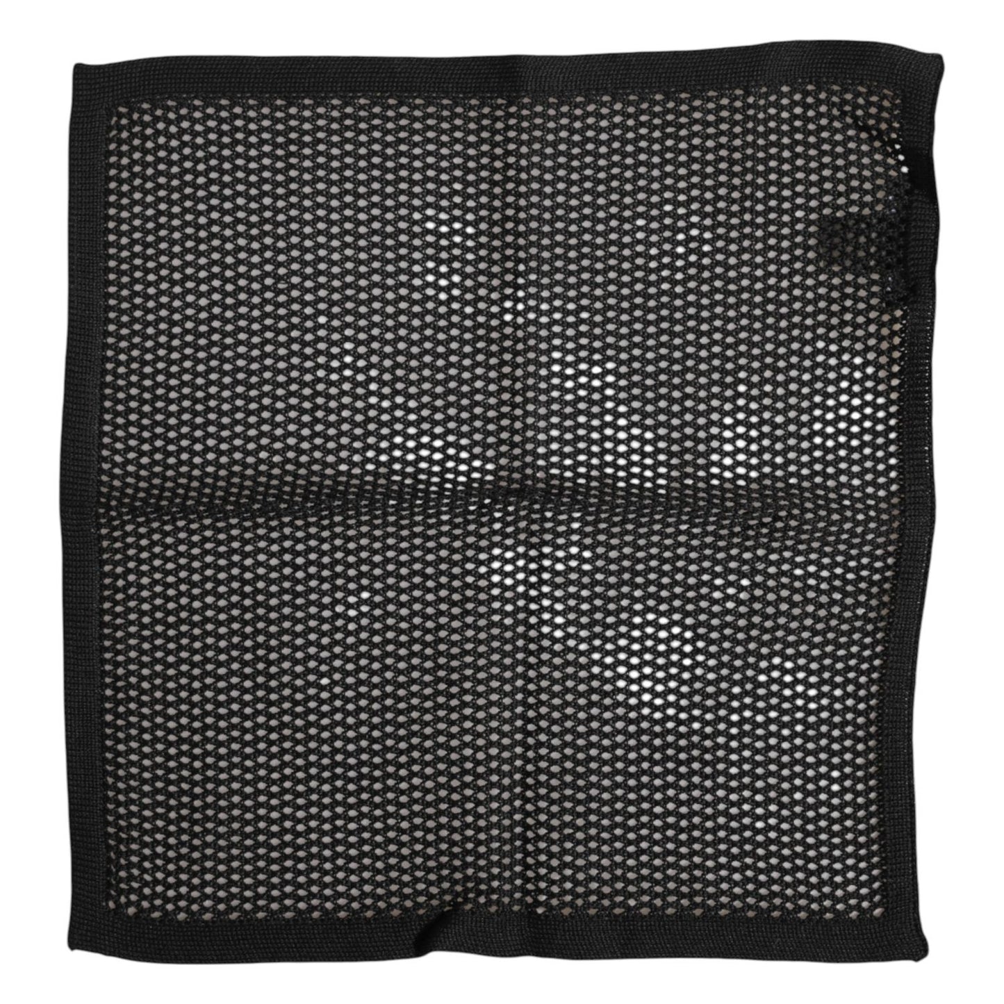 Dolce & Gabbana Black Patterned Cotton Square Foulard Scarf Dolce & Gabbana