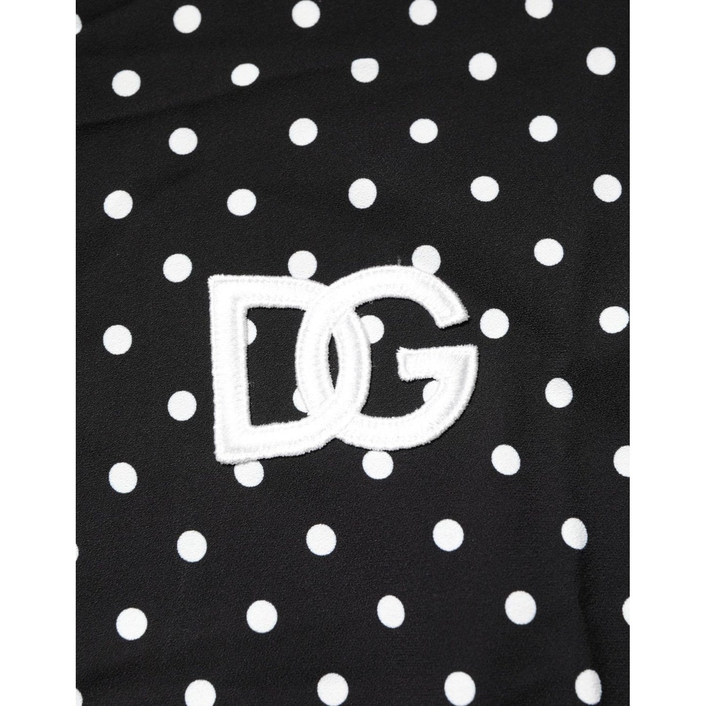 Dolce & Gabbana Black Polka Dot Short Sleeves Collared Polo T-shirt Dolce & Gabbana