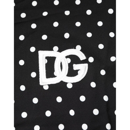 Dolce & Gabbana Black Polka Dot Short Sleeves Collared Polo T-shirt Dolce & Gabbana