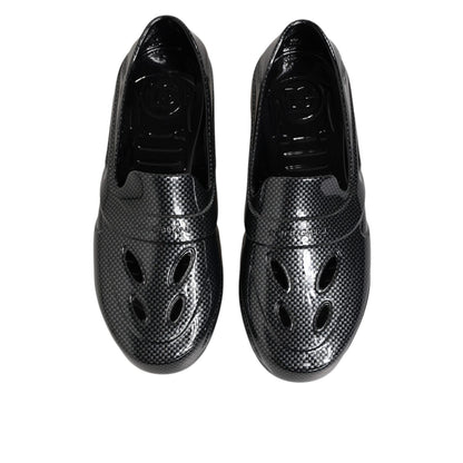 Dolce & Gabbana Black Rubber Slides Low Top Sneakers Shoes Dolce & Gabbana