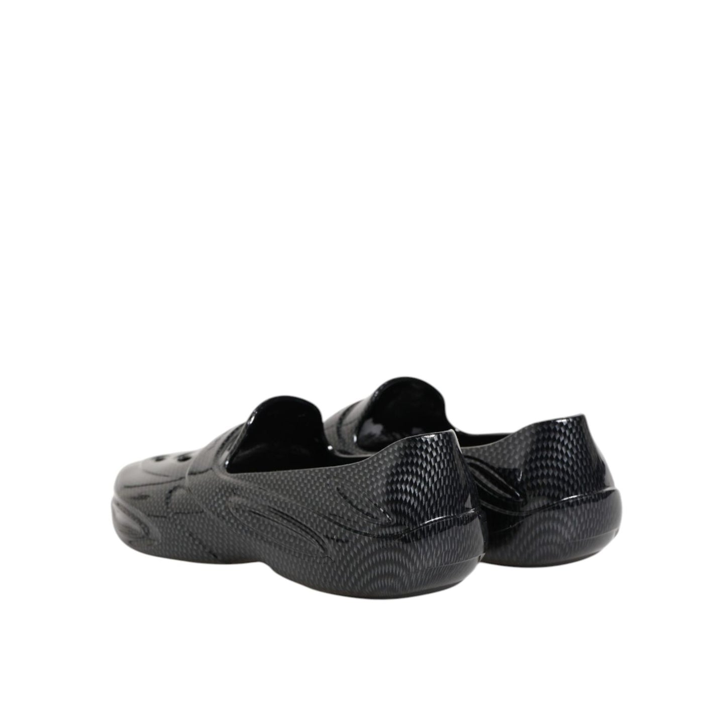 Dolce & Gabbana Black Rubber Slides Low Top Sneakers Shoes Dolce & Gabbana