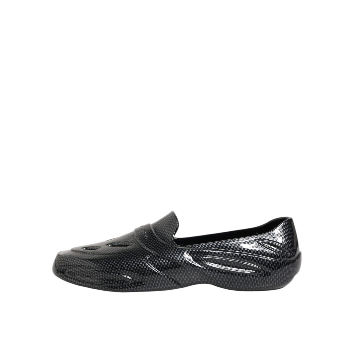 Dolce & Gabbana Black Rubber Slides Low Top Sneakers Shoes Dolce & Gabbana