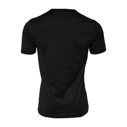 Dolce & Gabbana Black Sacred Heart Cotton Crew Neck T-shirt Dolce & Gabbana