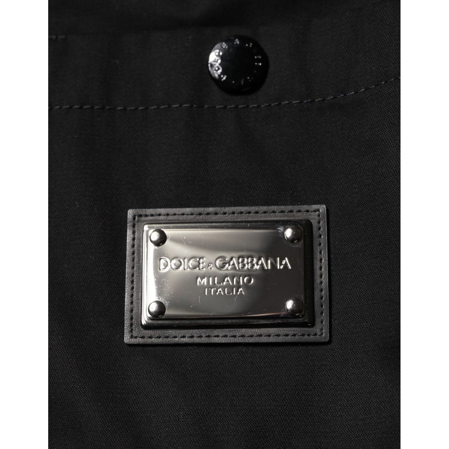 Dolce & Gabbana Black Short Sleeve Button Men Casual Shirt Dolce & Gabbana