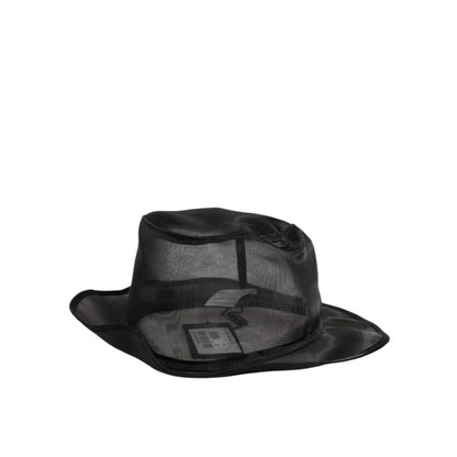 Dolce & Gabbana Black Silk Mesh Bucket Men Fisherman Cap Hat Dolce & Gabbana