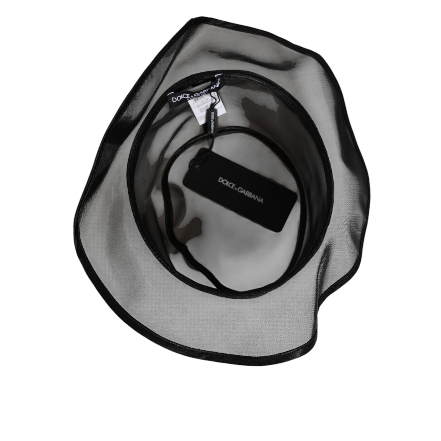 Dolce & Gabbana Black Silk Mesh Bucket Men Fisherman Cap Hat Dolce & Gabbana