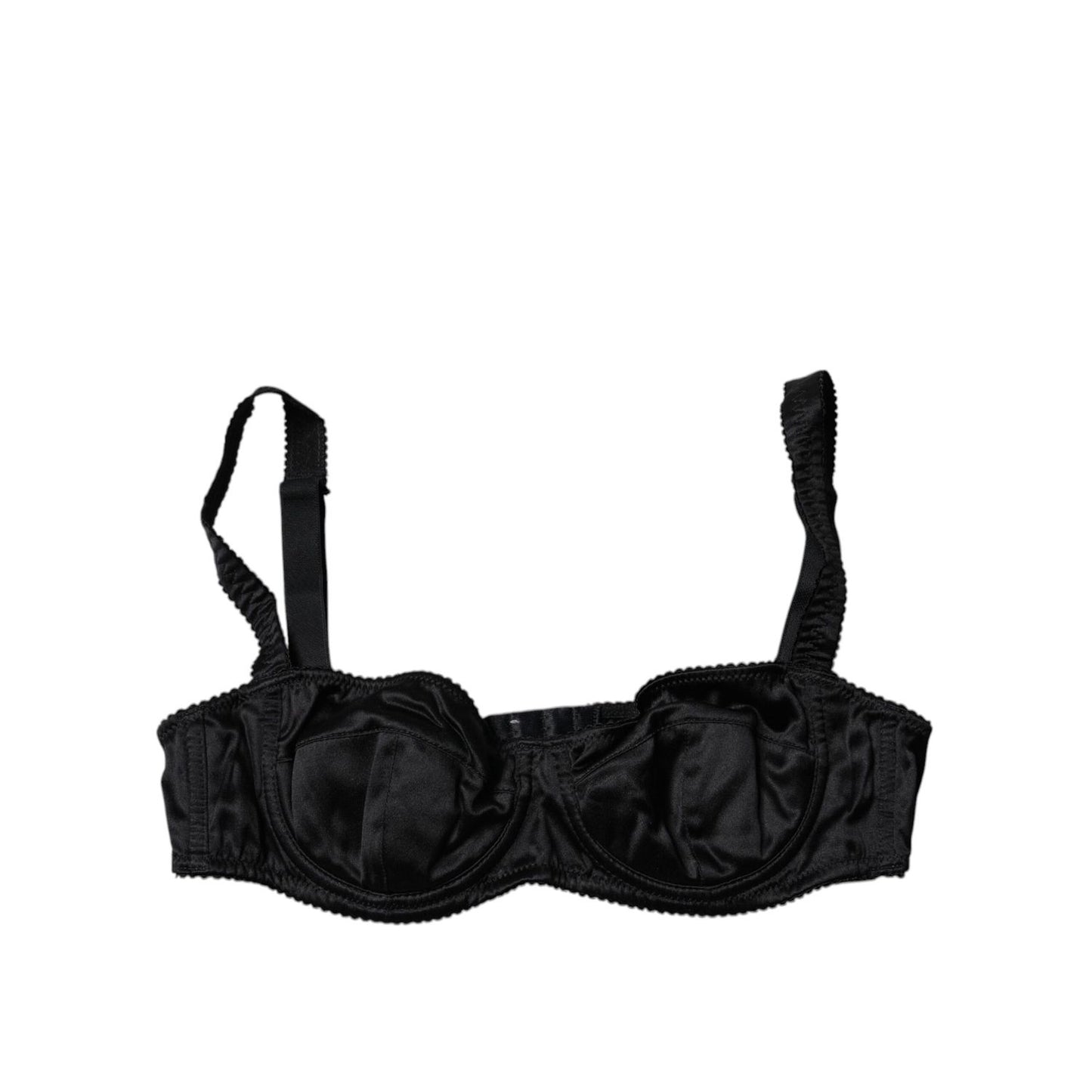 Dolce & Gabbana Black Silk Stretch Balconette Brassiere Underwear Dolce & Gabbana