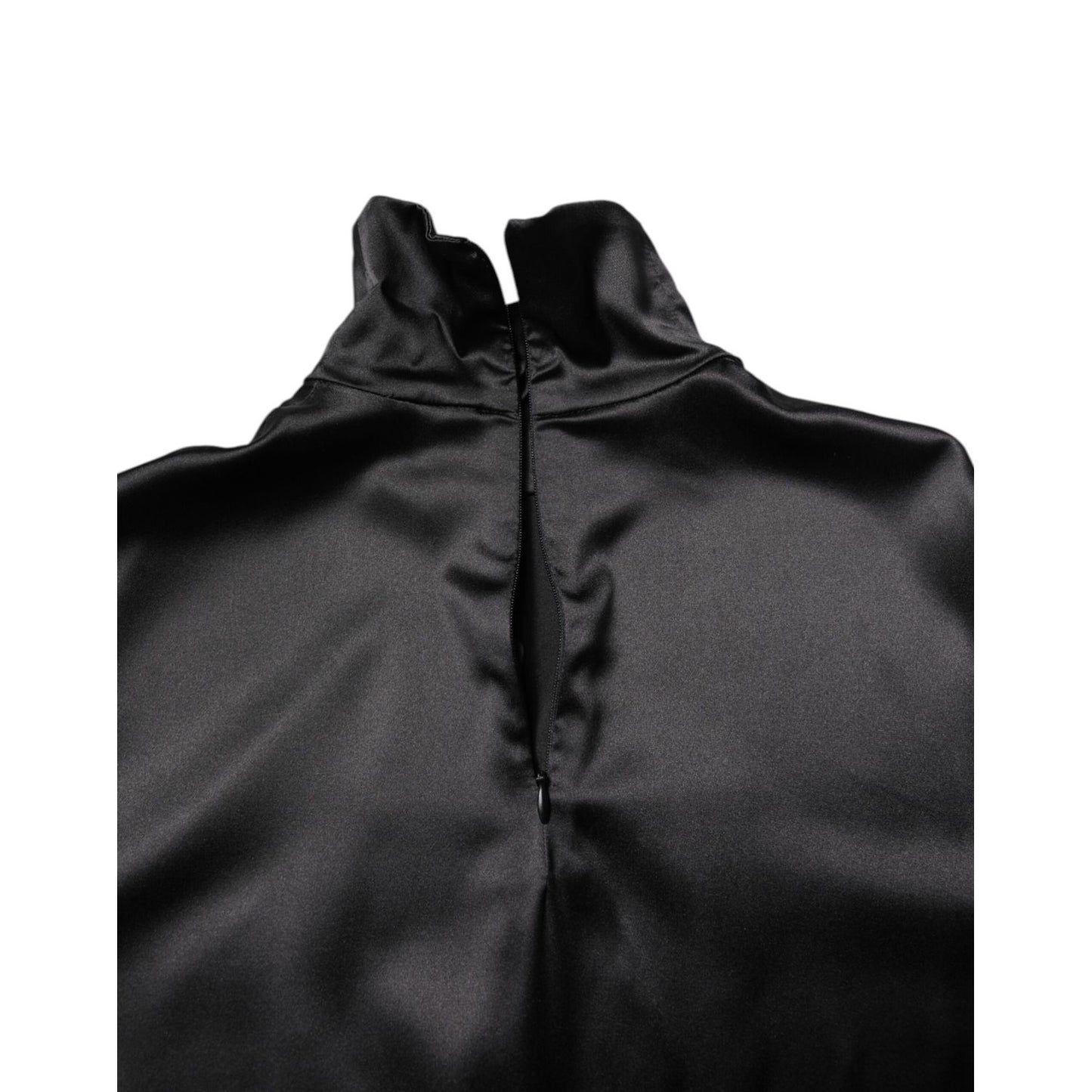 Dolce & Gabbana Black Silk Turtleneck Men Pullover Sweater Dolce & Gabbana