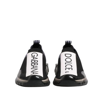 Dolce & Gabbana Black Sorrento Slip On Low Top Sneakers Shoes Dolce & Gabbana