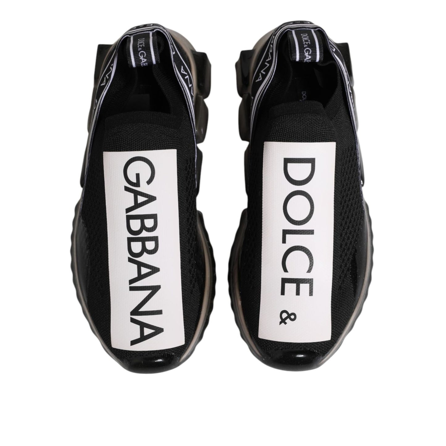 Dolce & Gabbana Black Sorrento Slip On Low Top Sneakers Shoes Dolce & Gabbana