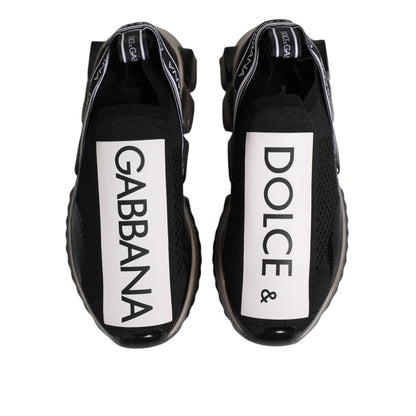 Dolce & Gabbana Black Sorrento Slip On Low Top Sneakers Shoes Dolce & Gabbana