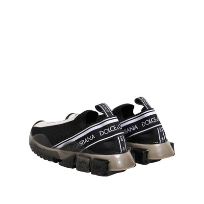 Dolce & Gabbana Black Sorrento Slip On Low Top Sneakers Shoes Dolce & Gabbana