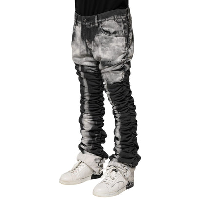 Dolce & Gabbana Black Tie Dye Straight Denim Jeans Dolce & Gabbana