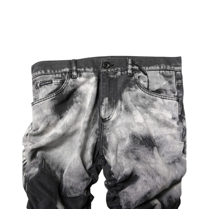 Dolce & Gabbana Black Tie Dye Straight Denim Jeans Dolce & Gabbana
