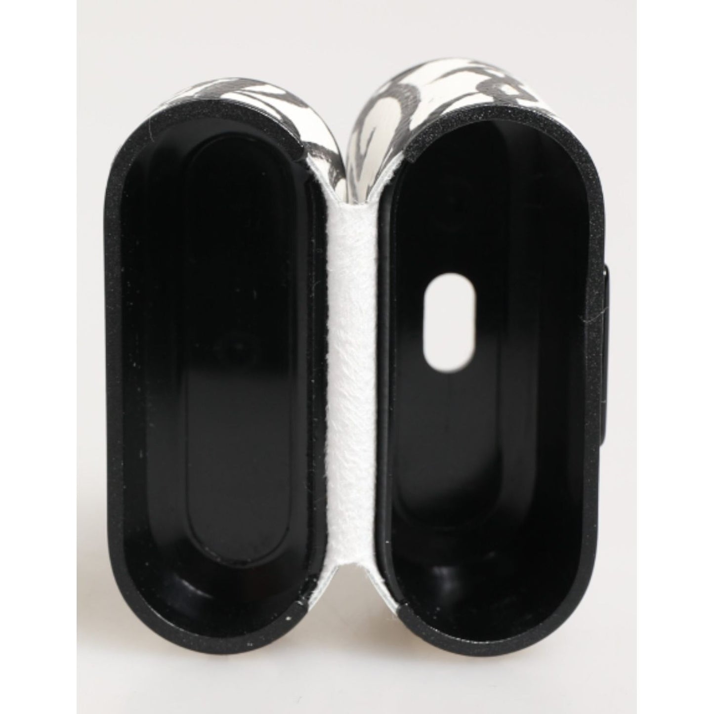 Dolce & Gabbana Black White Leather Monogram Print Logo Holder Airpods Case Dolce & Gabbana